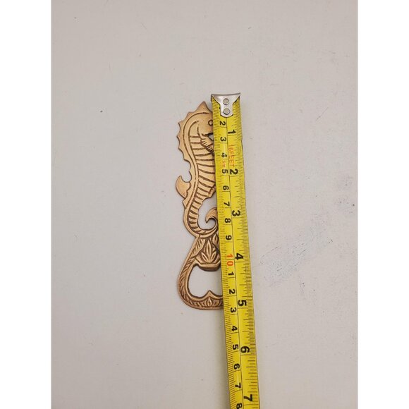 Seahorse bottle opener cap opener brass bottle opener metal figure mid century - Picture 8 of 10